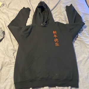 black graphic hoodie size L